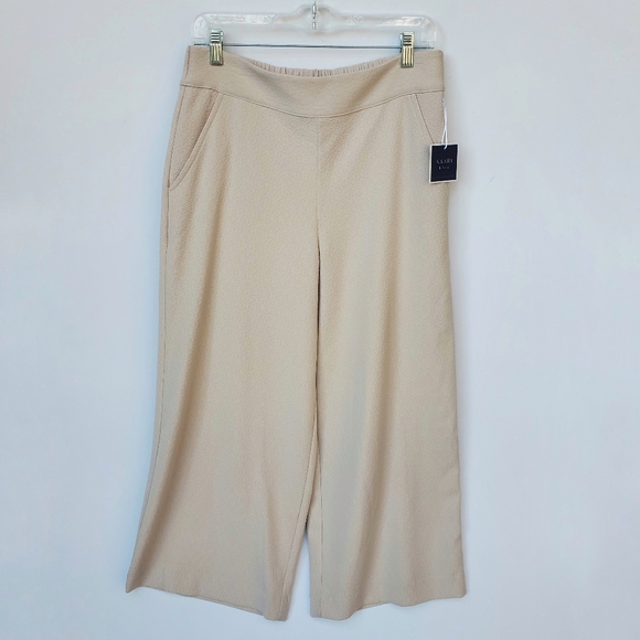 Kaari Blue Pants - KAARi Wide Leg Pull On Cropped Pant NWT - Size M